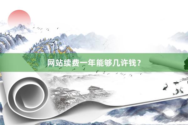 网站续费一年能够几许钱？